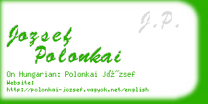 jozsef polonkai business card